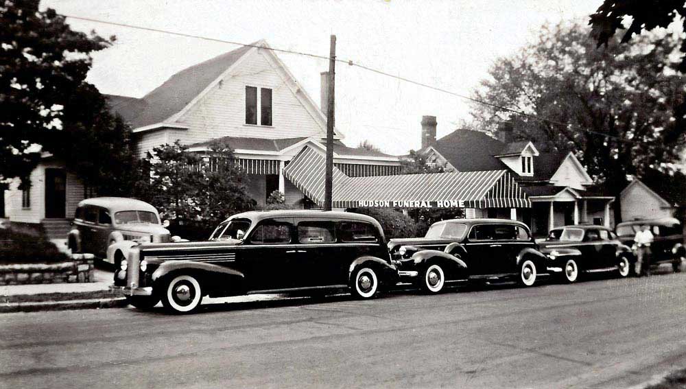 Hudson Funeral Home, 1800 Angier Avenue, Fleet of Cars 1940's