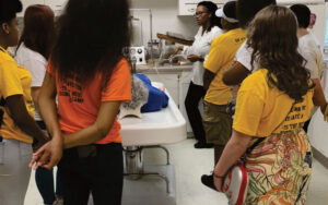 Summer Education Camp attendees visit the Funeral Service Program at Northwest MS Community College